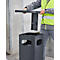 Cendrier et poubelle avec toit amovible, 70 litres, L 395 x P 395 x H 910 mm, vert