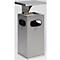 Cendrier poubelle B32, avec toit, bac intérieur inclus, inox