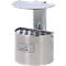 Cendrier semi-circulaire avec toit, inox mat