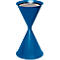 Cendrier sur pied, acier, Ø 400 x H 700 mm, 15 litres, bleu gentiane
