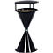 Cendrier sur pied avec toit et socle, plastique, anthracite