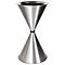 Cendrier sur pied conique Diabola ECO, plateau en aluminium, H 710 mm, ø 400 mm, aluminium