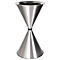 Cendrier sur pied conique Diabola ECO, plateau en aluminium, H 710 mm, ø 400 mm, aluminium, sable quartzeux