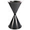 Cendrier sur pied conique Diabola ECO, plateau en aluminium, H 710 mm, ø 400 mm, anthracite, sable de quartz