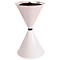 Cendrier sur pied conique Diabola ECO, plateau en aluminium, H 710 mm, ø 400 mm, blanc