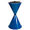 Cendrier sur pied conique Diabola ECO, plateau en aluminium, H 710 mm, ø 400 mm, bleu, sable quartz