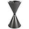 Cendrier sur pied conique Diabola ECO, plateau en aluminium, H 710 mm, ø 400 mm, graphite