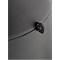 Cendrier sur pied INFINITY™, zone d'élimination des déchets à 360 degrés, avec plaque d'éjection, 330 x 990 mm, inox, noir