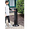 Cendrier sur pied Metropolitan Rubbermaid, aluminium, bac intérieur de 6 L, pour l'extérieur, noir