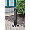 Cendrier sur pied Metropolitan Rubbermaid, aluminium, bac intérieur de 6 L, pour l'extérieur, noir