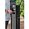 Cendrier sur pied Metropolitan Rubbermaid, aluminium, bac intérieur de 6 L, pour l'extérieur, noir