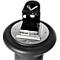 Cendrier sur pied Rubbermaid® GroundsKeeper® Tuscan, pour l'extérieur, volume 4,4 l, avec seau intérieur, Ø 330 x H 974 mm, inox &amp; plastique, noir