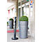 Cendrier sur pied Rubbermaid® Smokers Pole, résistant aux intempéries &amp; stabilisé UV, 1040 x 320 mm aluminium, noir