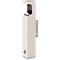 Cenicero de pared, para uso exterior, rectangular, volumen 2 l, autoextinguible, con cierre, con techo, ancho 80 x fondo 80 x alto 480 mm, acero inoxidable, blanco
