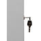 Cerradura de cilindro para casillero cubo, L 90 x An 70 mm, incl. 2 llaves, acero