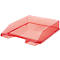 Cesta archivadora HAN Classic, para formato A4/C4, con campo de etiquetado, apilable, An 255 x Pr 348 x Al 65 mm, plástico, rojo/transparente, 6 piezas 