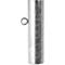 Cylindrical metal part with eyelet.