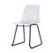 Chaise à coque Paperflow CUBE, acier peint, coque en plastique, hauteur d'assise 460 mm, jeu de 2, blanc