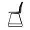 Chaise à coque Paperflow CUBE, acier peint, coque en plastique, hauteur d'assise 460 mm, jeu de 2, noir