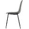 Chaise à coque Paperflow, rembourrée, 100% polyester, châssis en acier, hauteur d'assise 480 mm, jeu de 2, noir/gris