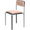 Chaise Bistro, assise similicuir ivoire, design contemporain, produit second Life : remplacement de l'assise possible pour une durée de vie illimitée, empilable