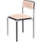 Chaise Bistro, assise velours ivoire, design contemporain, produit second Life : remplacement de l'assise possible pour une durée de vie illimitée, empilable