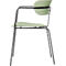 Chaise BISTRO, empilable jusqu'à 4 pièces, L 535 x P 545 x H 760 mm, tube acier &amp; polypropylène, vert, 2 pièces