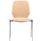 Chaise coque 710, empilable, coque d'assise arrondie, naturel