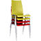 Chaise coque 720, empilable, coque d'assise rectangulaire, vert