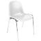 Chaise coque Beta - empilable - l. 400 x P 420 x H 460 mm - résistante aux désinfectants -piètement chromé - blanc