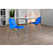 Chaise coque Beta - empilable - l. 400 x P 420 x H 460 mm - résistante aux désinfectants - piètement chromé - bleu