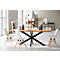 Chaise coque DOGEWOOD, plastique, pieds en bois, coussin, 2 pièces, blanc