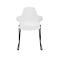 Chaise coque Topstar T2020, base traîneau, coque d'assise ergonomique, empilable jusqu'à 4 pièces, hauteur d'assise 450 mm, jeu de 2, avec accoudoirs, blanc/noir