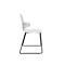 Chaise coque Topstar T2020, base traîneau, coque d'assise ergonomique, empilable jusqu'à 4 pièces, hauteur d'assise 450 mm, jeu de 2, avec accoudoirs, blanc/noir