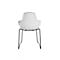 Chaise coque Topstar T2020, base traîneau, coque d'assise ergonomique, empilable jusqu'à 4 pièces, hauteur d'assise 450 mm, jeu de 2, avec accoudoirs, blanc/noir