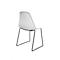 Chaise coque Topstar T2020, base traîneau, coque d'assise ergonomique, empilable jusqu'à 4 pièces, hauteur d'assise 450 mm, jeu de 2, sans accoudoirs, blanc/noir