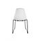 Chaise coque Topstar T2020, base traîneau, coque d'assise ergonomique, empilable jusqu'à 4 pièces, hauteur d'assise 450 mm, jeu de 2, sans accoudoirs, blanc/noir
