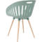 Chaise d'extérieur Topstar T2023, 2 pièces, coque ergonomique en plastique, pieds réglables en hauteur, olive