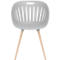 Chaise d'extérieur Topstar T2023, 2 pièces, coque ergonomique en plastique, pieds réglables en rotation, gris clair