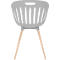 Chaise d'extérieur Topstar T2023, 2 pièces, coque ergonomique en plastique, pieds réglables en rotation, gris clair