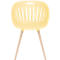 Chaise d'extérieur Topstar T2023, 2 pièces, coque ergonomique en plastique, pieds réglables en rotation, jaune