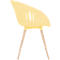 Chaise d'extérieur Topstar T2023, 2 pièces, coque ergonomique en plastique, pieds réglables en rotation, jaune