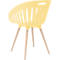 Chaise d'extérieur Topstar T2023, 2 pièces, coque ergonomique en plastique, pieds réglables en rotation, jaune
