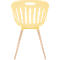 Chaise d'extérieur Topstar T2023, 2 pièces, coque ergonomique en plastique, pieds réglables en rotation, jaune