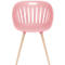 Chaise d'extérieur Topstar T2023, 2 pièces, coque ergonomique en plastique, pieds réglables en rotation, rose