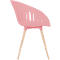 Chaise d'extérieur Topstar T2023, 2 pièces, coque ergonomique en plastique, pieds réglables en rotation, rose