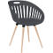 Chaise d'extérieur Topstar T2023, 2 pièces, coque ergonomique en plastique, pieds réglables et pivotants, anthracite