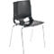Chaise de bistrot FONDO, chaise en plastique à 4 pieds, piétement chromé, empilable jusqu'à 6 chaises, anthracite