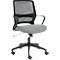 Chaise de bureau CDP62, avec accoudoirs, siège multicouche, noir/gris