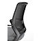 Chaise de bureau CDP62, avec accoudoirs, siège multicouche, noir/gris
